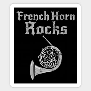 French Horn Rocks, Hornist Heavy Rock Brass Musician Magnet